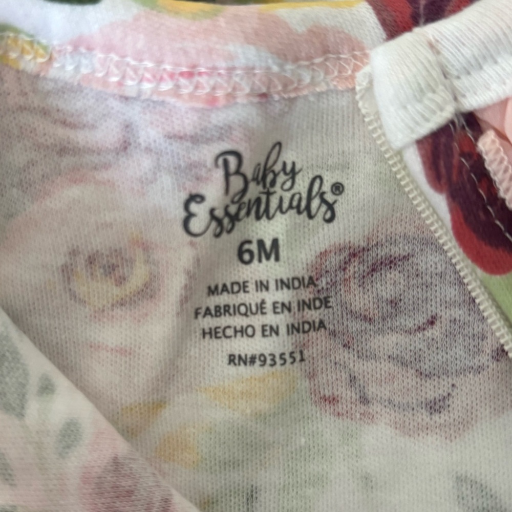 Baby Essentials Floral One Piece with Ruffles - Picture 3 of 3